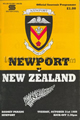 Newport v New Zealand 1989 rugby  Programme